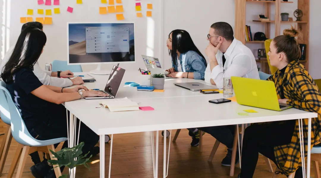 People sitting in an office