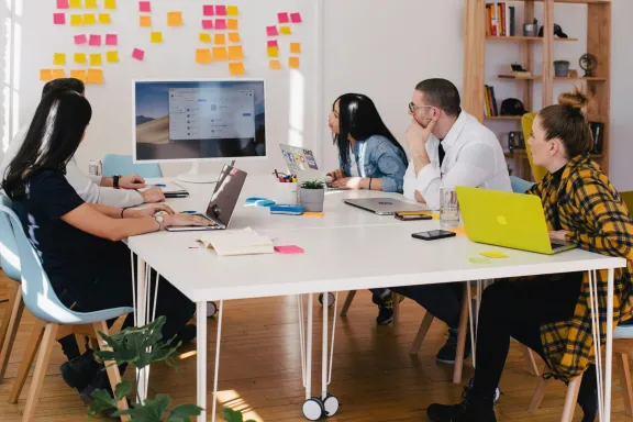 People sitting in an office